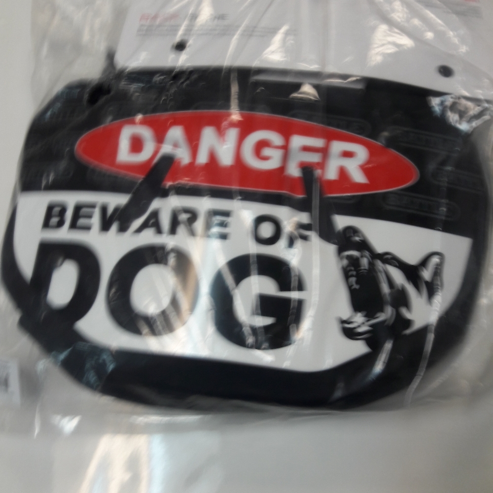 BATTLE BEWATE OF DOG BACK PLATE